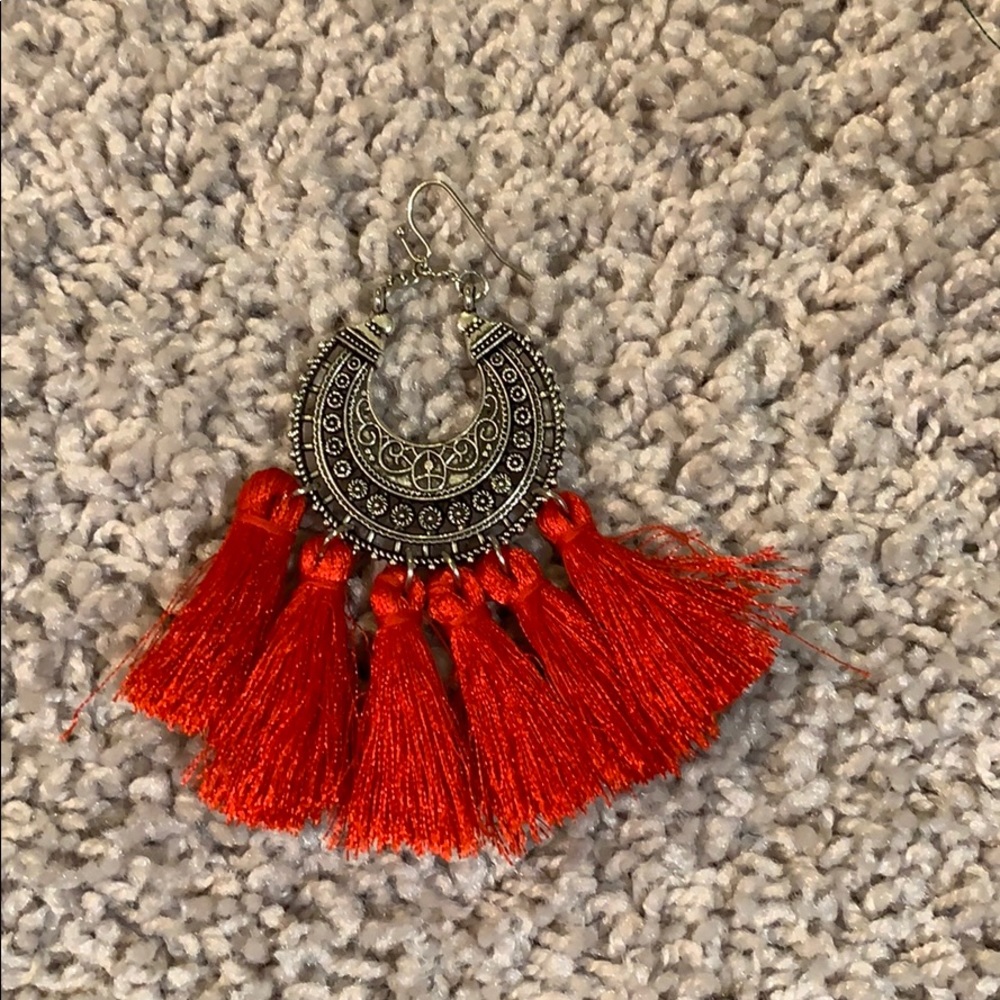 Red earrings
